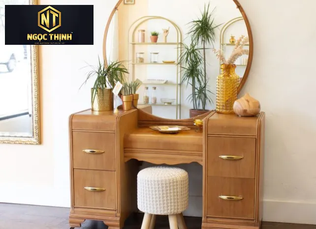 BÀN TRANG ĐIỂM GỖ ĐƠN GIẢN - BTĐ05